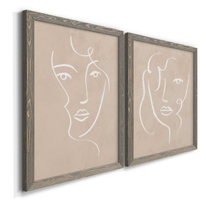 Curly Face I - Barnwood Framed Canvas Set