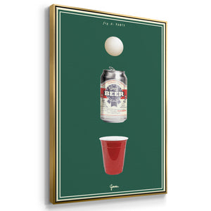 Fig. A: Party - Framed Premium Gallery Wrapped Canvas L Frame - Ready to Hang