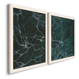 Jade Marble I - Barnwood Framed Canvas Set