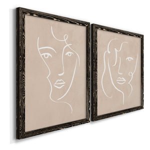 Curly Face I - Barnwood Framed Canvas Set