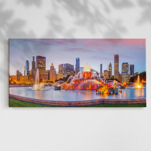 Buckingham Fountain V - Gallery Wrapped Canvas