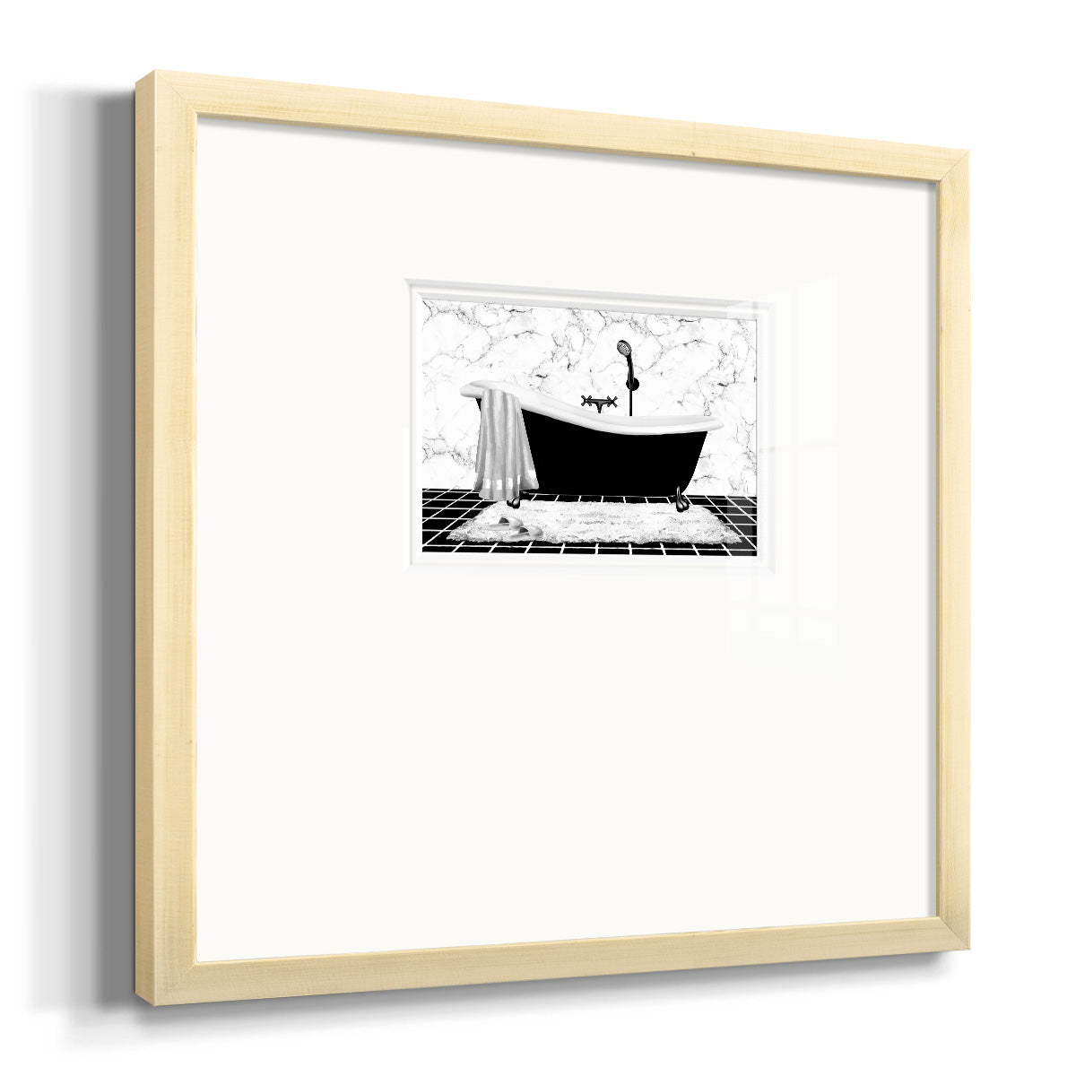 Modern Bath I Premium Framed Print Double Matboard