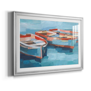 Primary Boats II Premium Framed Print - Ready to Hang