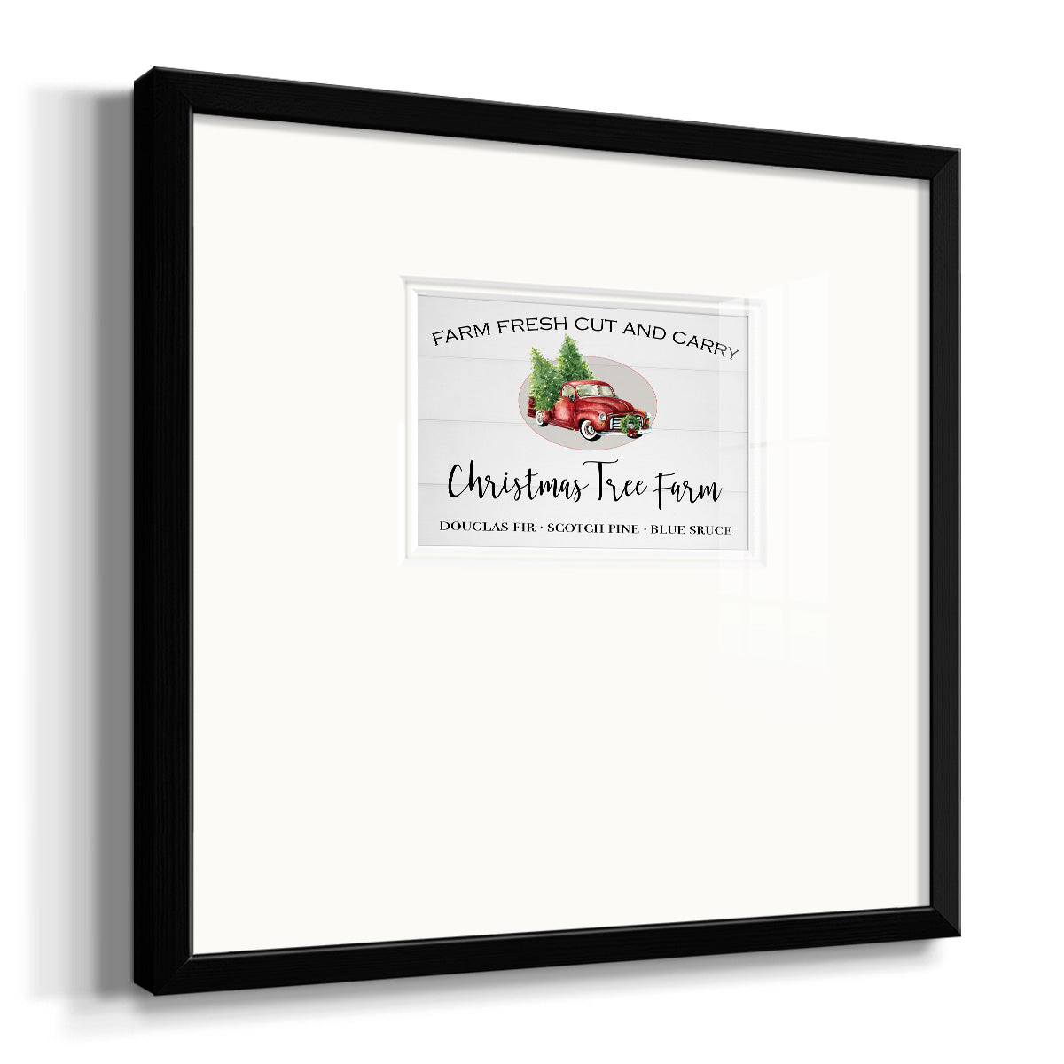 Christmas Tree Farm Premium Framed Print Double Matboard