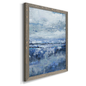 Coastal Indigo - Premium Canvas Framed in Barnwood - Ready to Hang