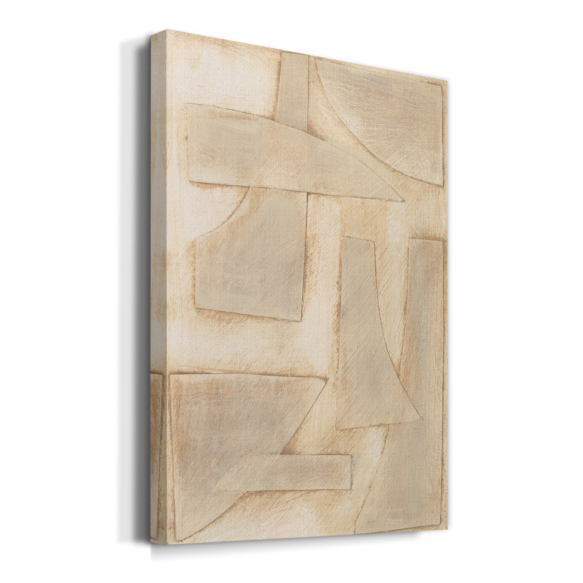 Buff Abstract Shapes I Premium Gallery Wrapped Canvas - Ready to Hang