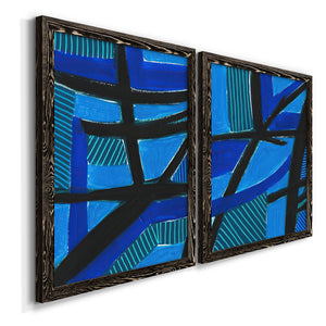 Involved Blues I - Barnwood Framed Canvas Set