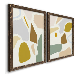 Pastel Splotches I - Barnwood Framed Canvas Set