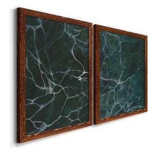 Jade Marble I - Barnwood Framed Canvas Set