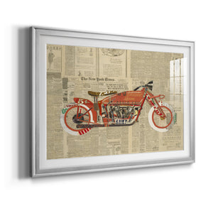 Vintage Red - Modern Framed Art Print