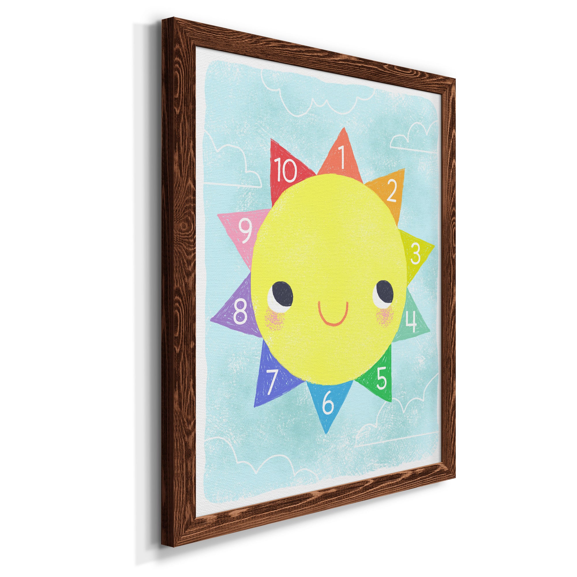 Counting Sun - Premium Canvas Framed in Barnwood - Ready to Hang