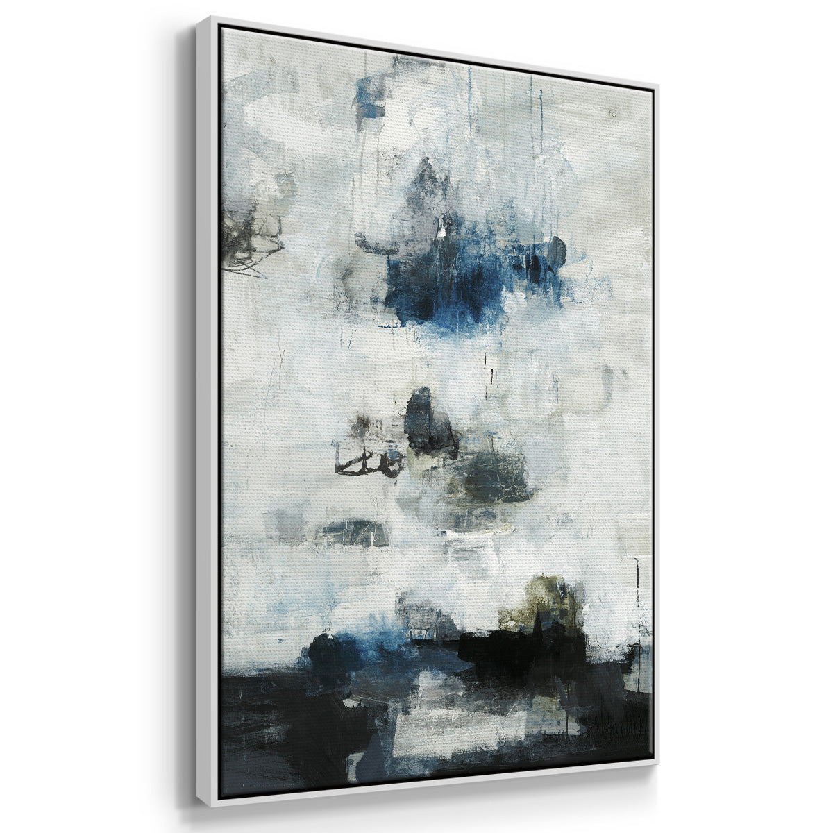 Black & Blue - Framed Premium Gallery Wrapped Canvas L Frame - Ready to Hang