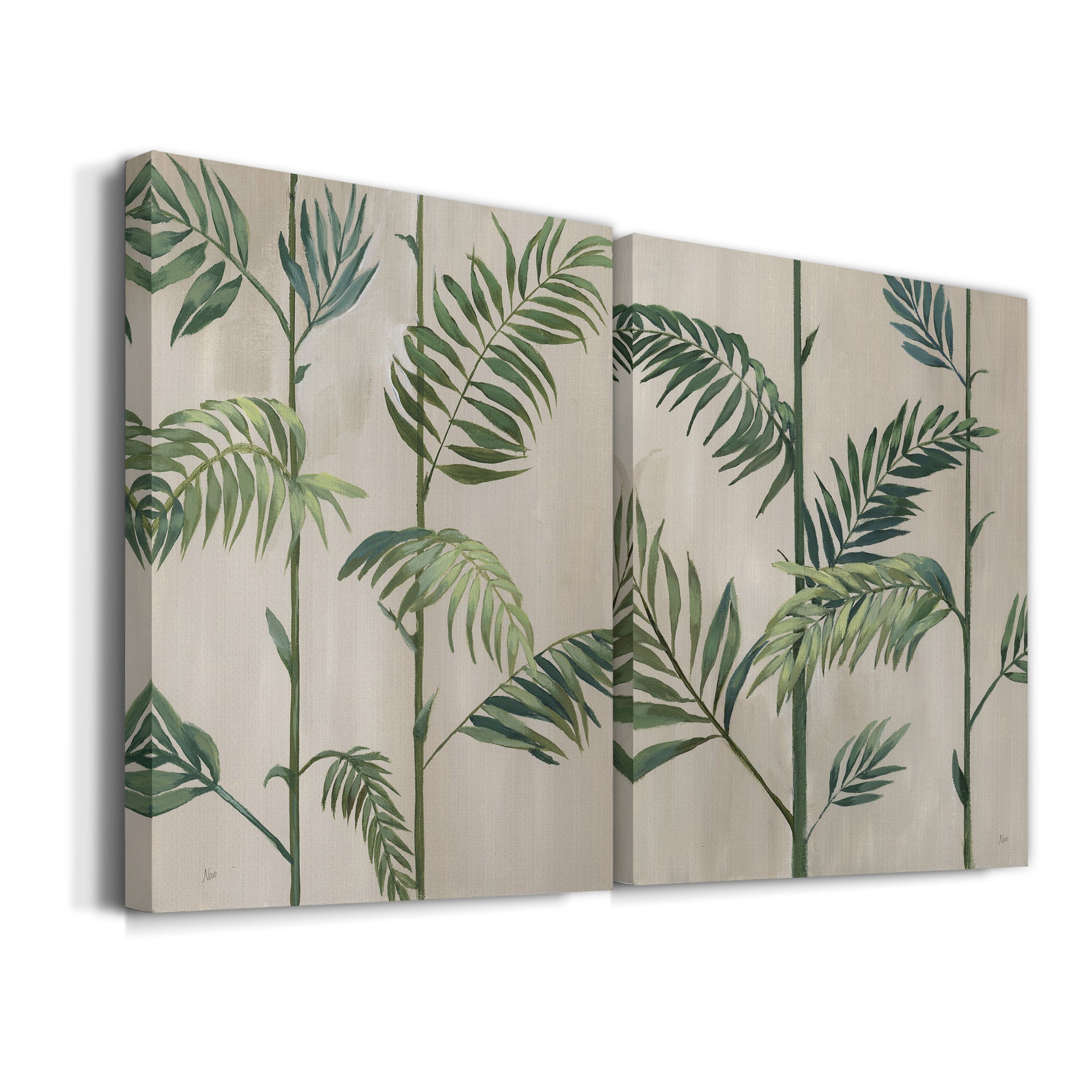 Modern Fronds II Premium Gallery Wrapped Canvas - Ready to Hang