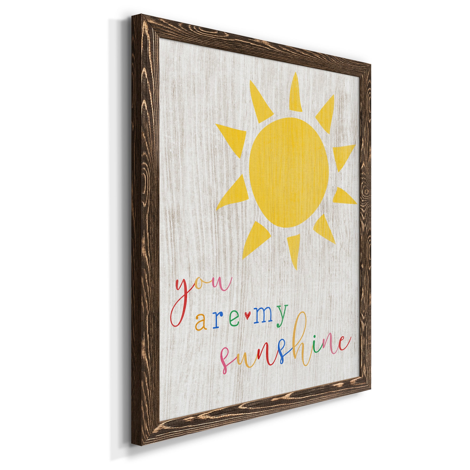 You are my Sunshine - Premium Canvas Framed in Barnwood - Ready to Hang