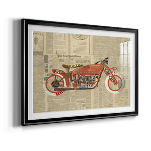 Vintage Red - Modern Framed Art Print