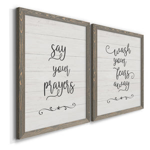 Say Your Prayers- Premium Framed Canvas in Barnwood - Ready to Hang