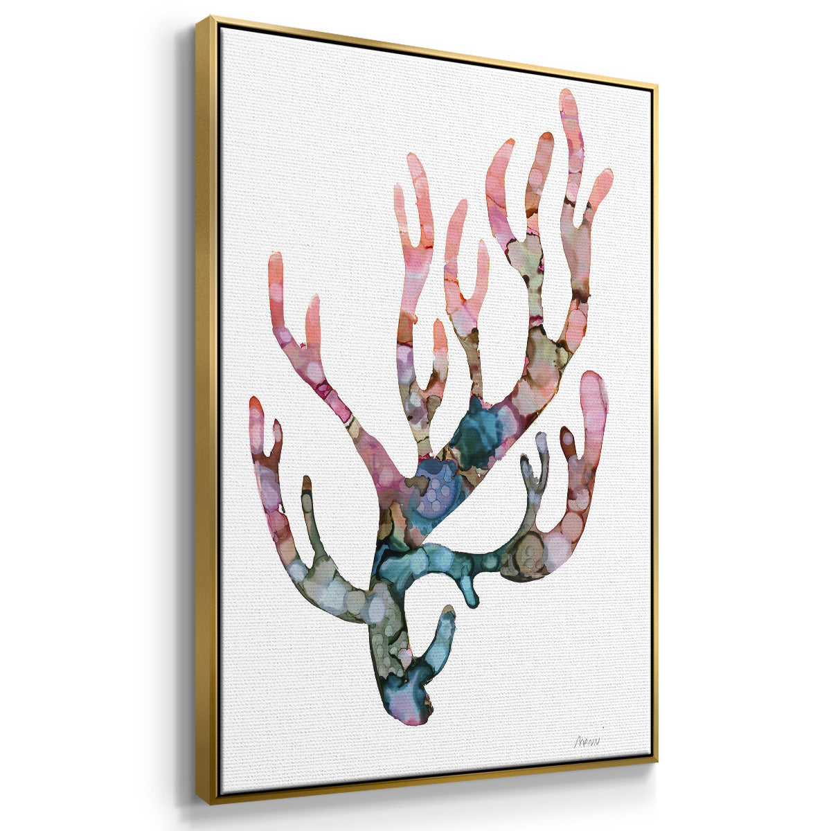 Sea Coral II - Framed Premium Gallery Wrapped Canvas L Frame - Ready to Hang