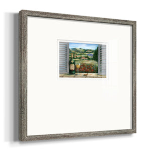 Tuscan White and Poppies Premium Framed Print Double Matboard