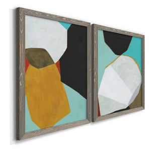 Graphica I - Barnwood Framed Canvas Set