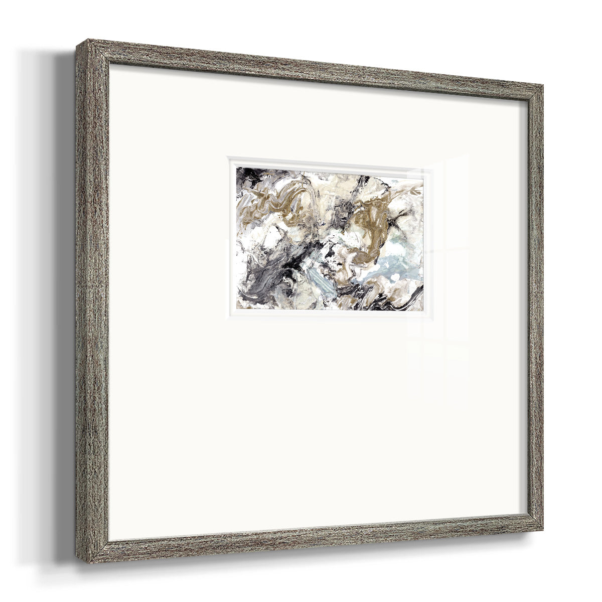 Marbelized Abstract Premium Framed Print Double Matboard