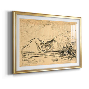 Hatched Horizon II - Modern Framed Art Print