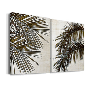 Palm I Premium Gallery Wrapped Canvas - Ready to Hang - Set of 2 - 8 x 12 Each