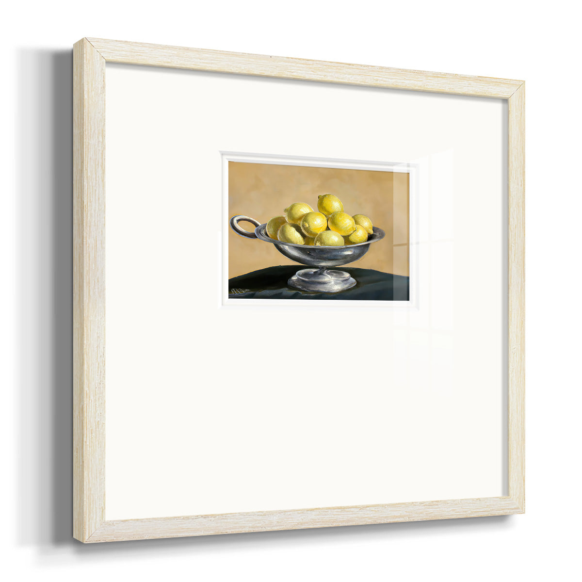 Lemon Bowl  Premium Framed Print Double Matboard