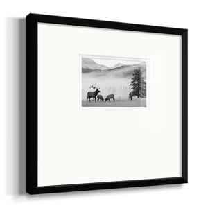 Mountain Elk Premium Framed Print Double Matboard