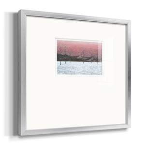 Sunset Snowfall I Premium Framed Print Double Matboard