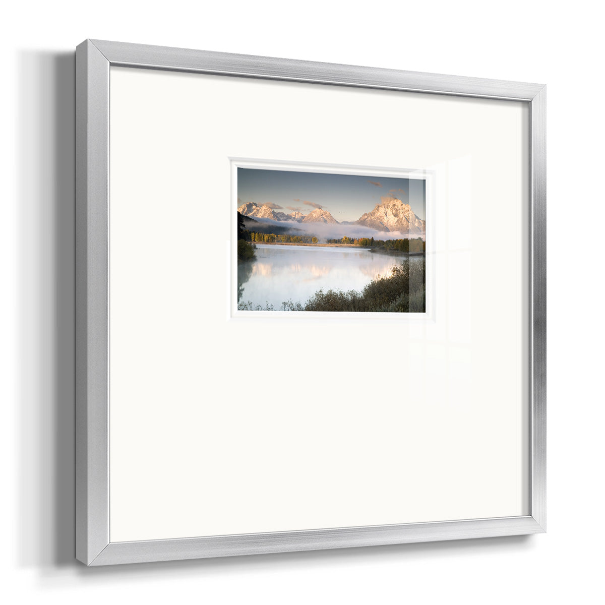 Snake River Fog Premium Framed Print Double Matboard