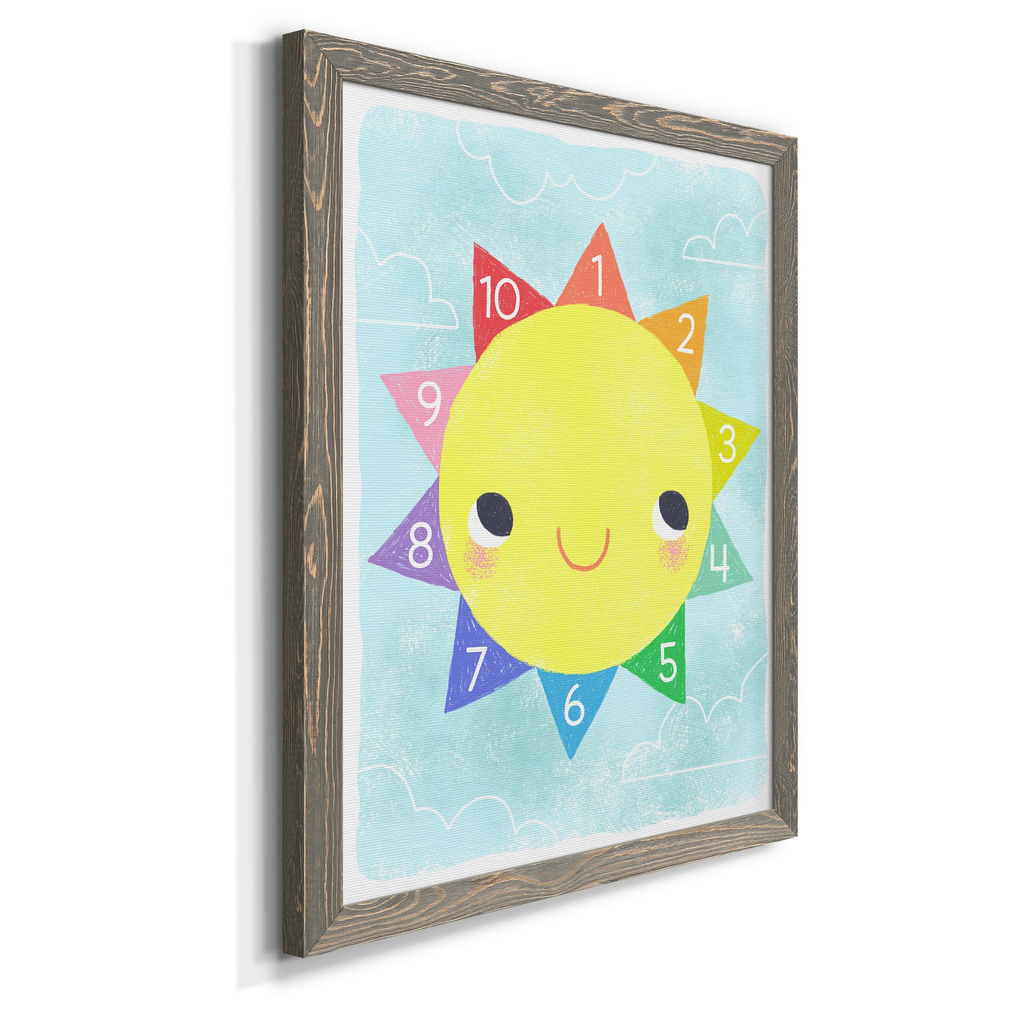 Counting Sun - Premium Canvas Framed in Barnwood - Ready to Hang