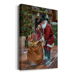 New Boots for Christmas - Gallery Wrapped Canvas