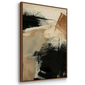 Baked Paintstrokes I - Framed Premium Gallery Wrapped Canvas L Frame 3 Piece Set - Ready to Hang
