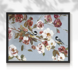 44432,artwork,flowers,songbirds,blooming,pastel colors,nature,painting,tranquility,floral,decor,home,birds,soft tones,wall art,still life,elegance,design,garden,wildlife,peace,beauty,colorful,composition,branches,brushwork,canvas,contemporary,aesthetic,visual,spring,serene,charm,details,flora,fauna,modern,interior design,color palette,harmony,inspiration,Re-stickable,Plants & Flowers