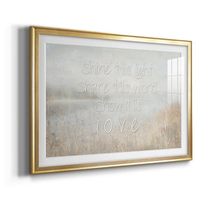 Shine His Light - Modern Framed Art Print