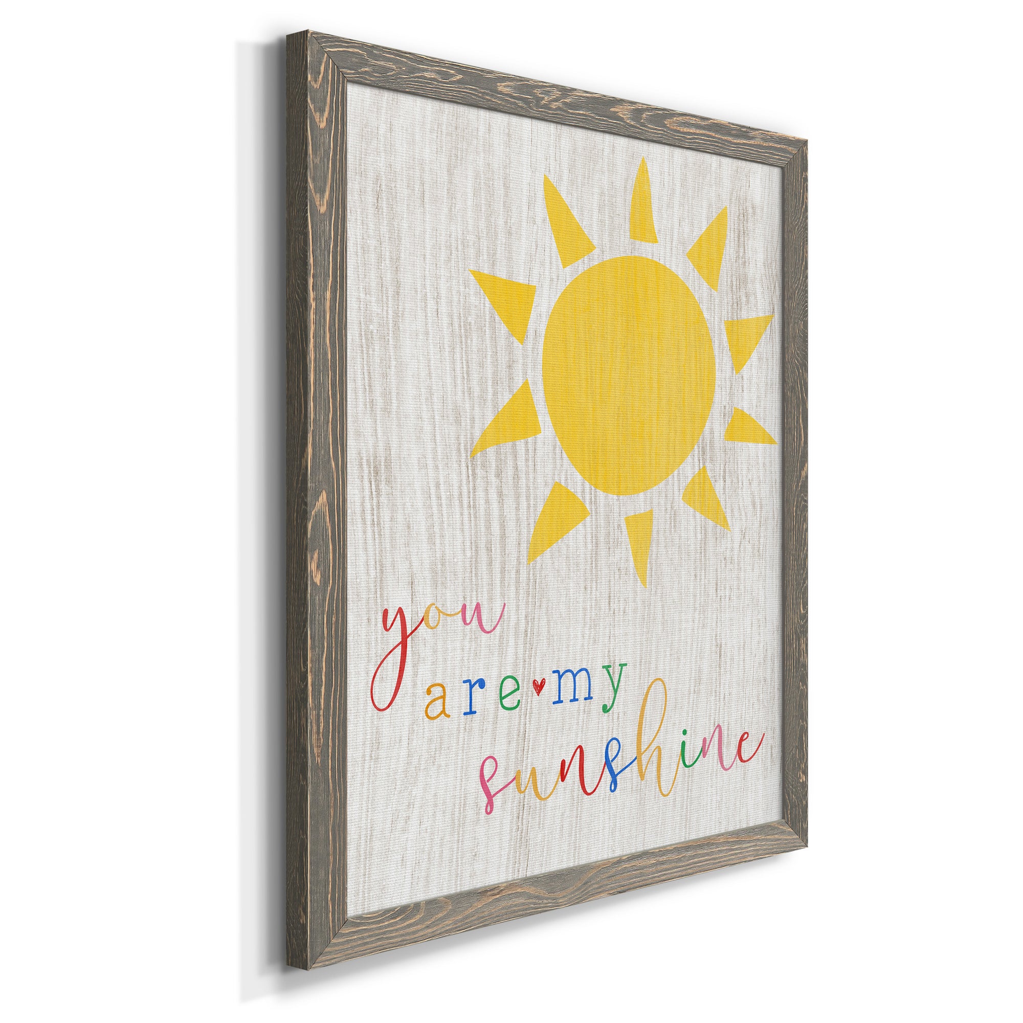 You are my Sunshine - Premium Canvas Framed in Barnwood - Ready to Hang