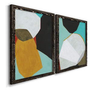 Graphica I - Barnwood Framed Canvas Set