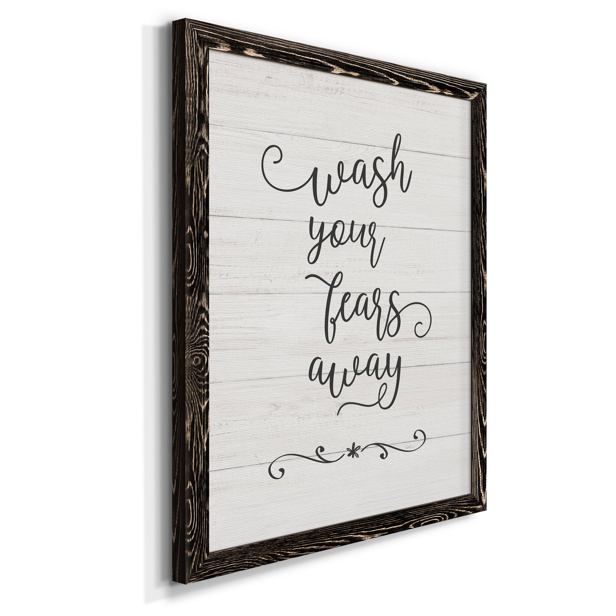 Wash Fears - Premium Canvas Framed in Barnwood - Ready to Hang