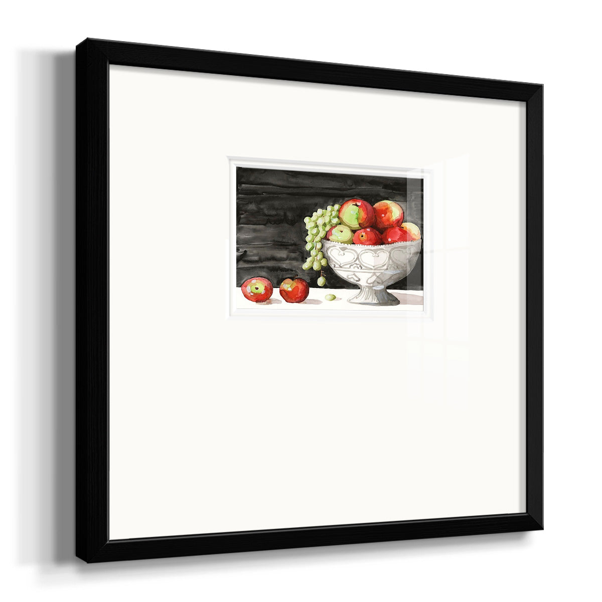 Watercolor Fruit Bowl I Premium Framed Print Double Matboard