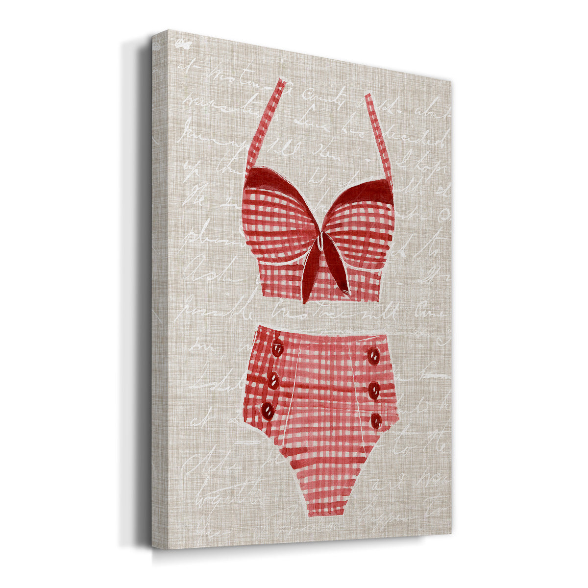 Vintage Swimming III Premium Gallery Wrapped Canvas - Ready to Hang