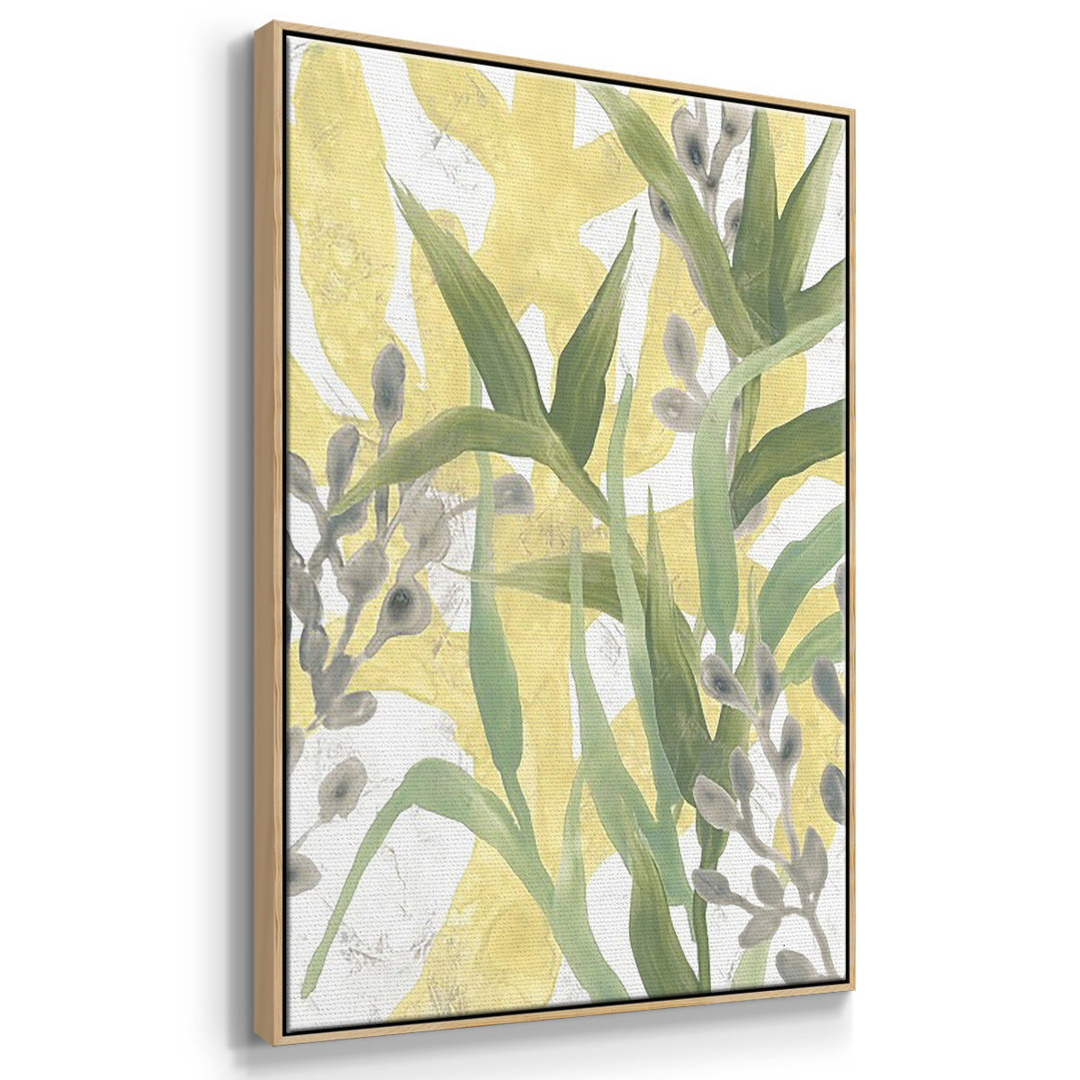 Sea Grass Fresco I - Framed Premium Gallery Wrapped Canvas L Frame 3 Piece Set - Ready to Hang