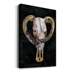 Horned Skull II - Canvas Art Print