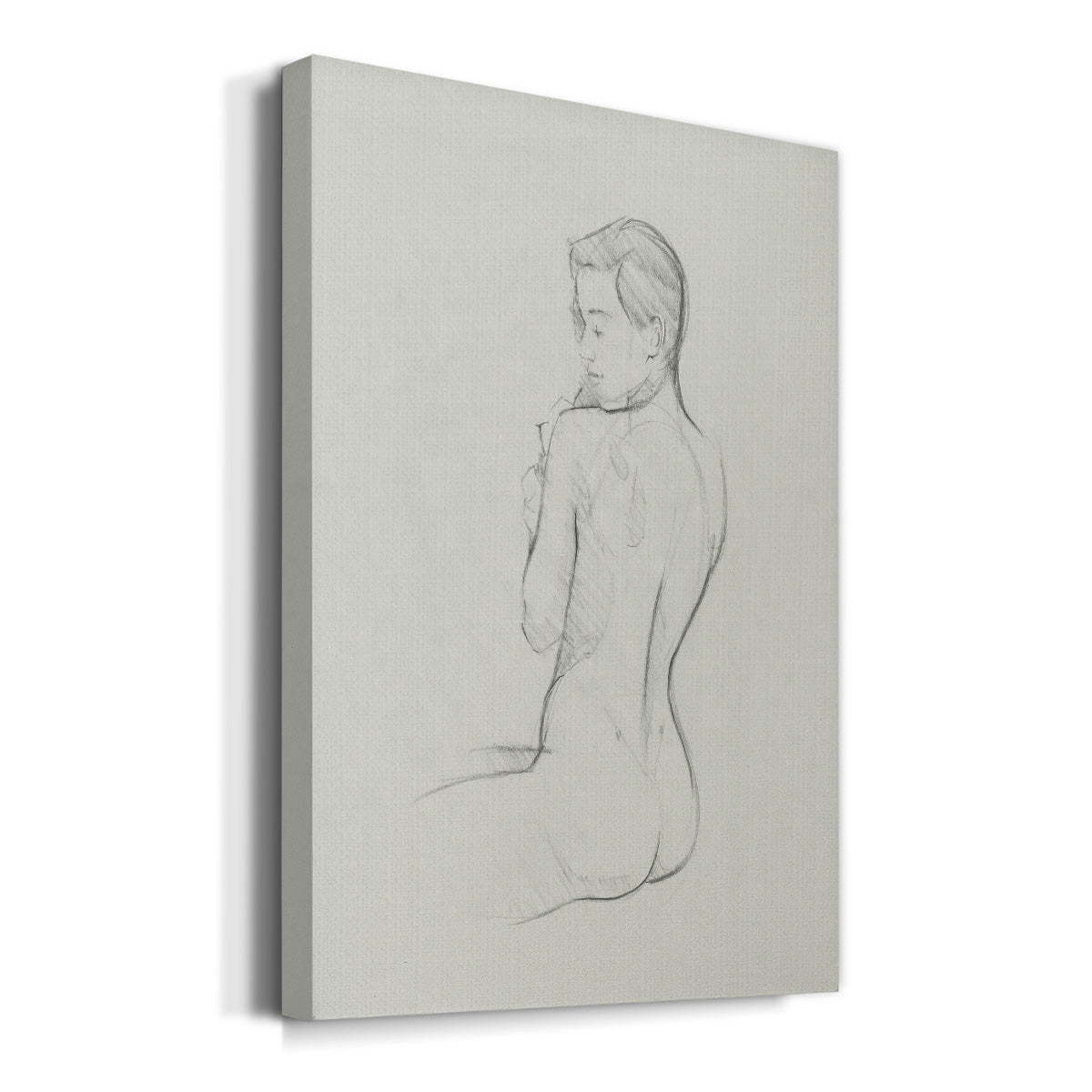 Female Back Sketch I Premium Gallery Wrapped Canvas - Ready to Hang