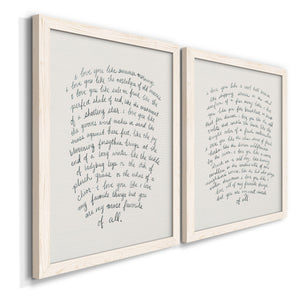 Letter to a Lover I - Barnwood Framed Canvas Set