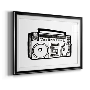 Boombox Sketch - Modern Framed Art Print