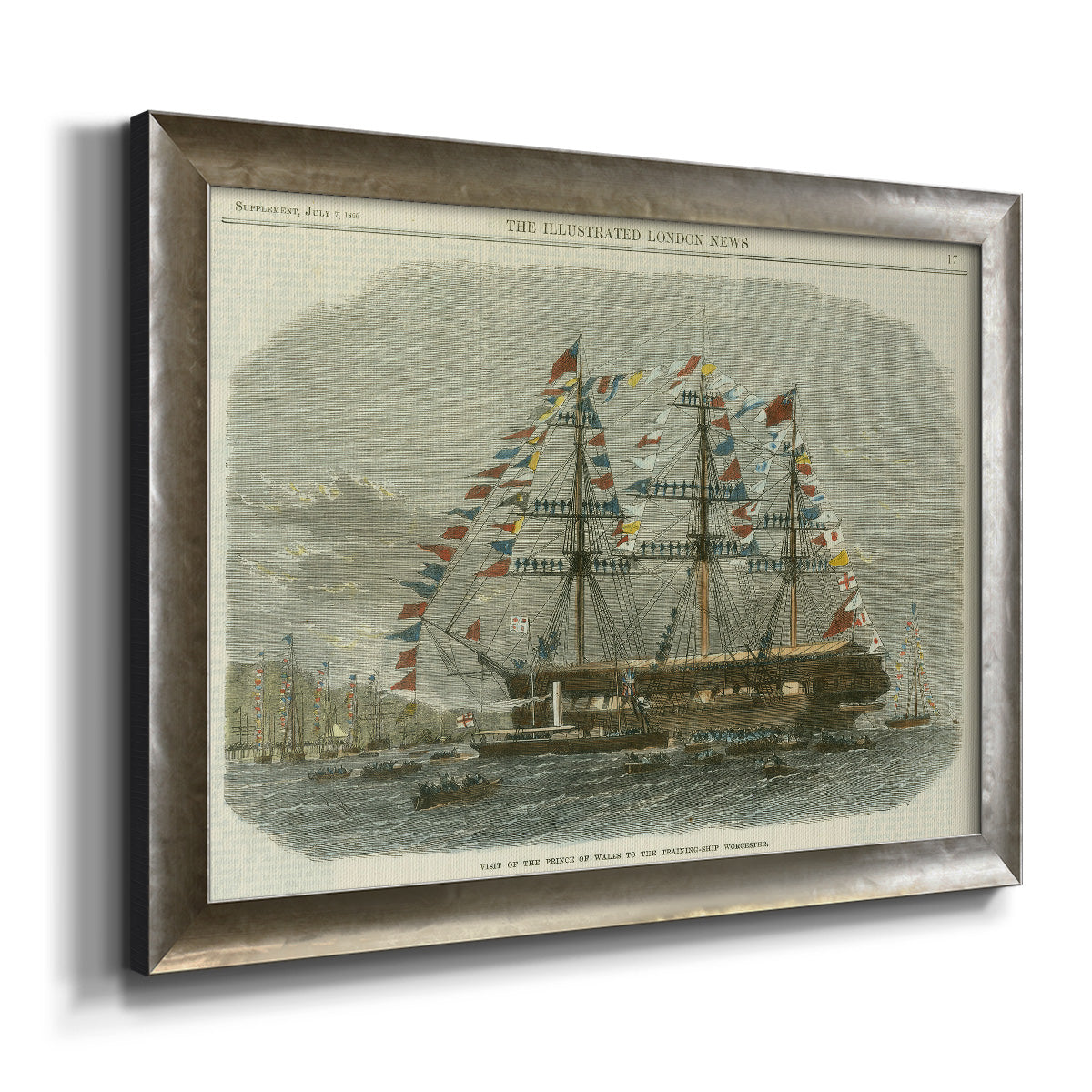 Antique Clipper Ship I Premium Framed Canvas- Ready to Hang