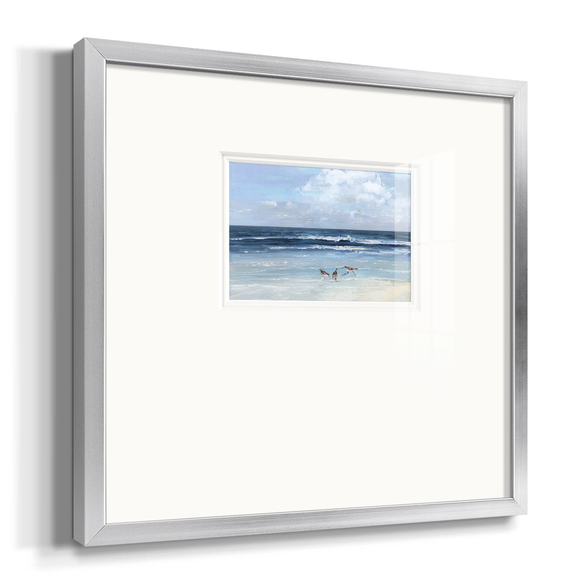 Beach Trio Premium Framed Print Double Matboard