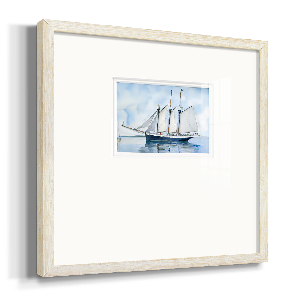 Blue Sail Premium Framed Print Double Matboard