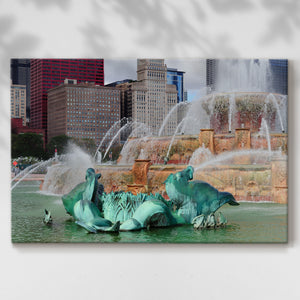 Buckingham Fountain III - Gallery Wrapped Canvas