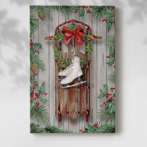 Sled and Skates - Gallery Wrapped Canvas
